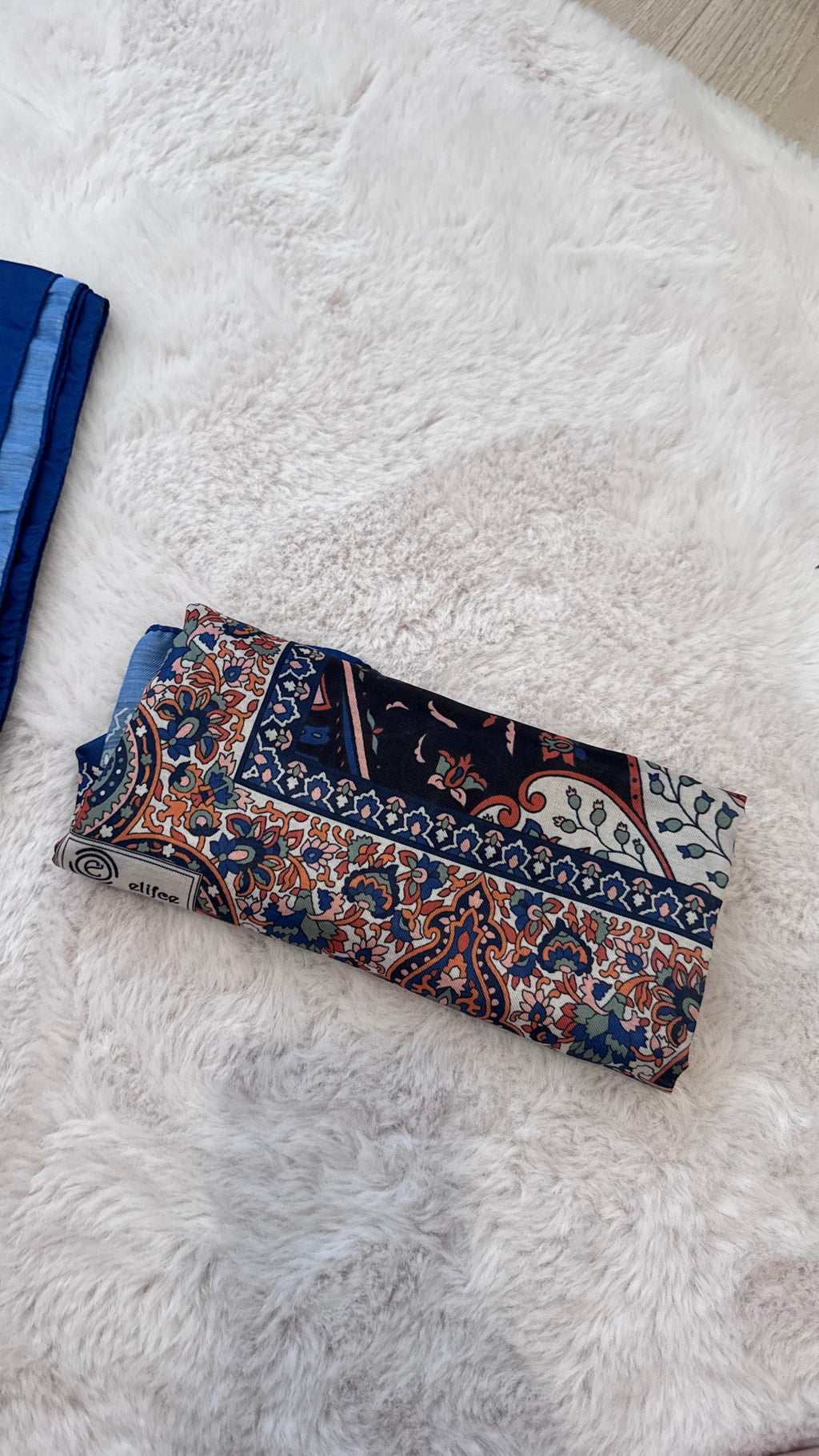Hijab Bleu/Orange