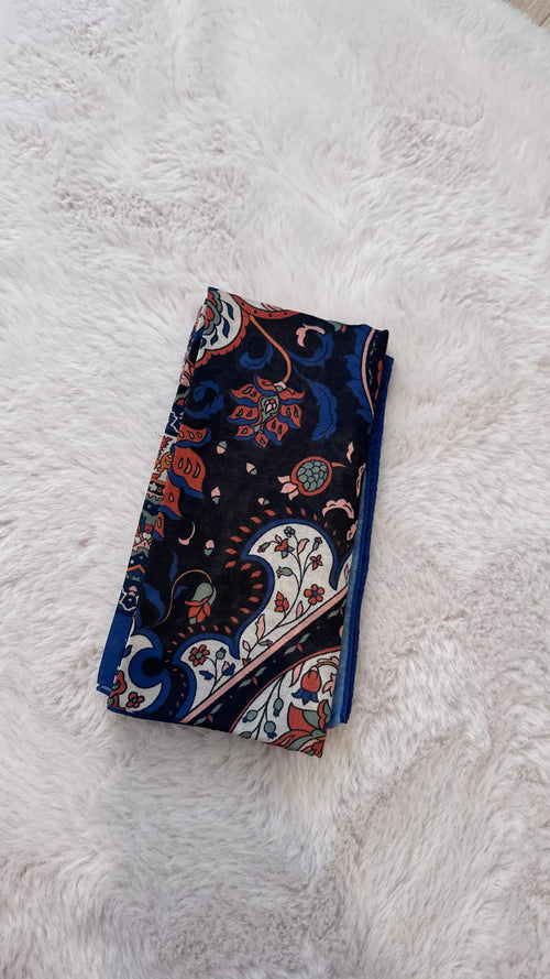 Hijab Bleu/Orange