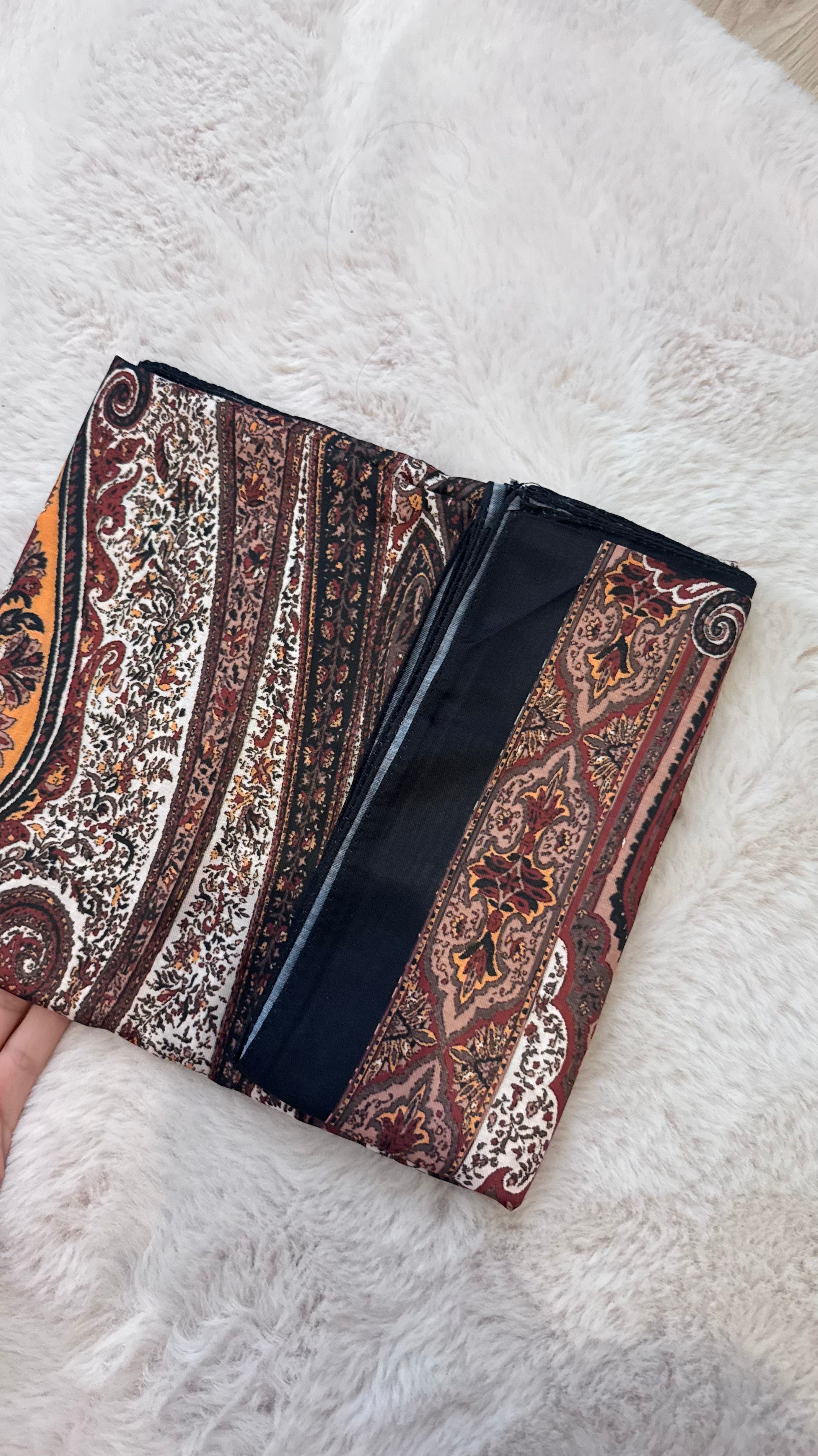 Hijab Noir/Orange