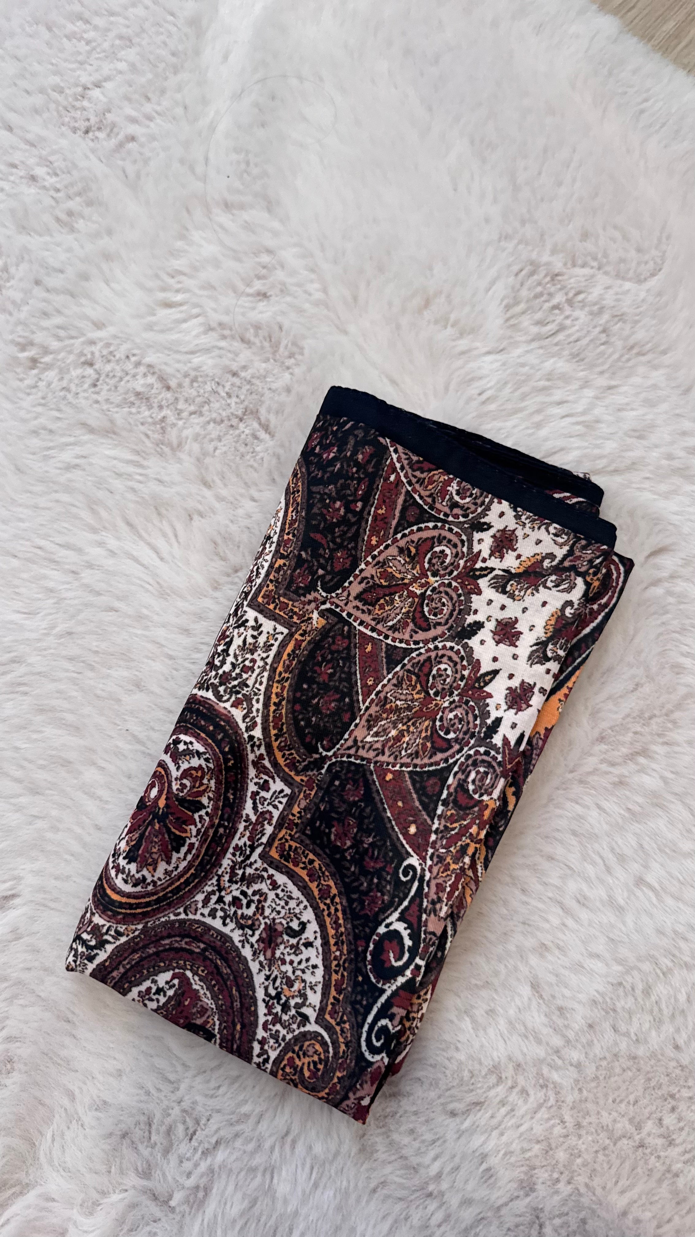 Hijab Noir/Orange